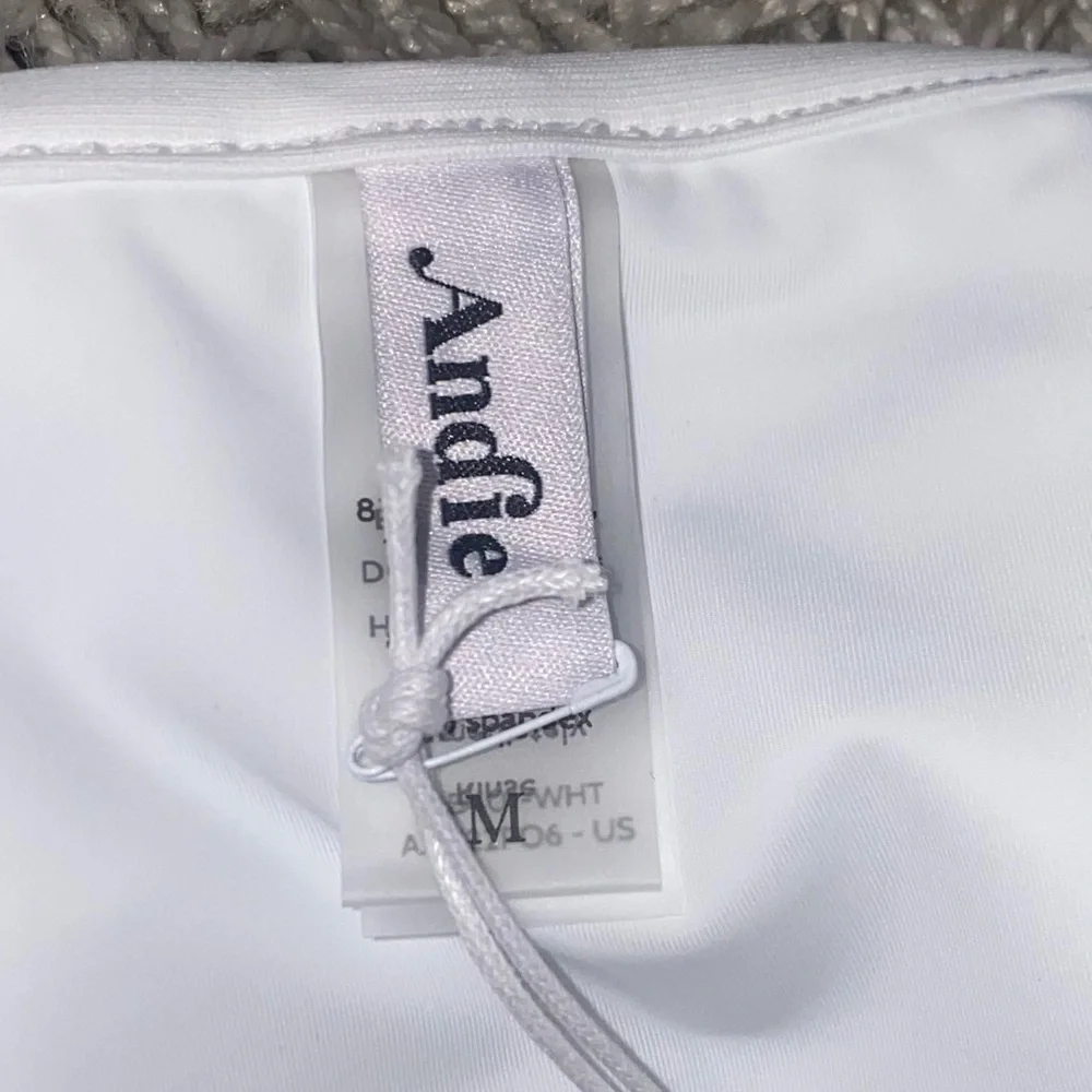 NWT Andie x Demi Moore Swim The Cannes Bottom Women’s Size Med Strappy White - Picture 9 of 10